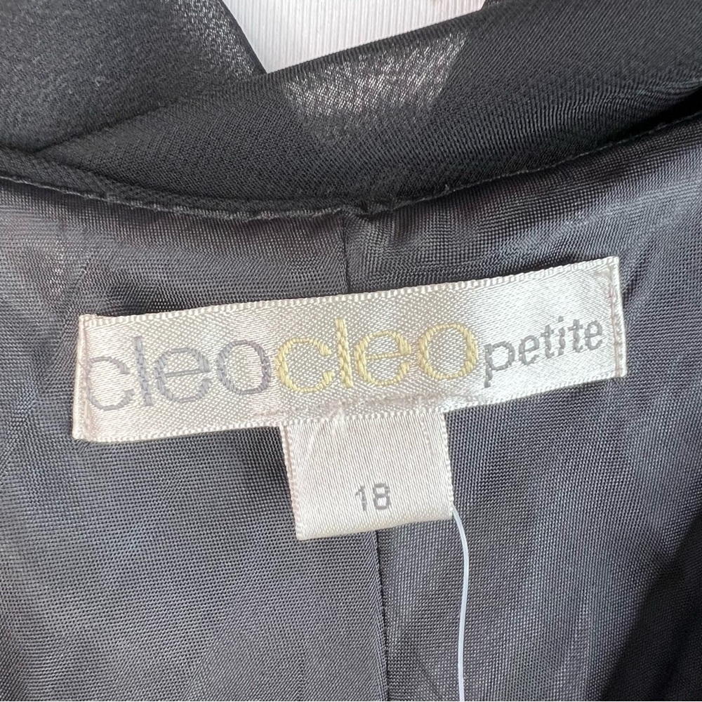 Cleocleo petite dress rhinestone bling cowl neck swoop Black Dress silver detail - Picture 10 of 13